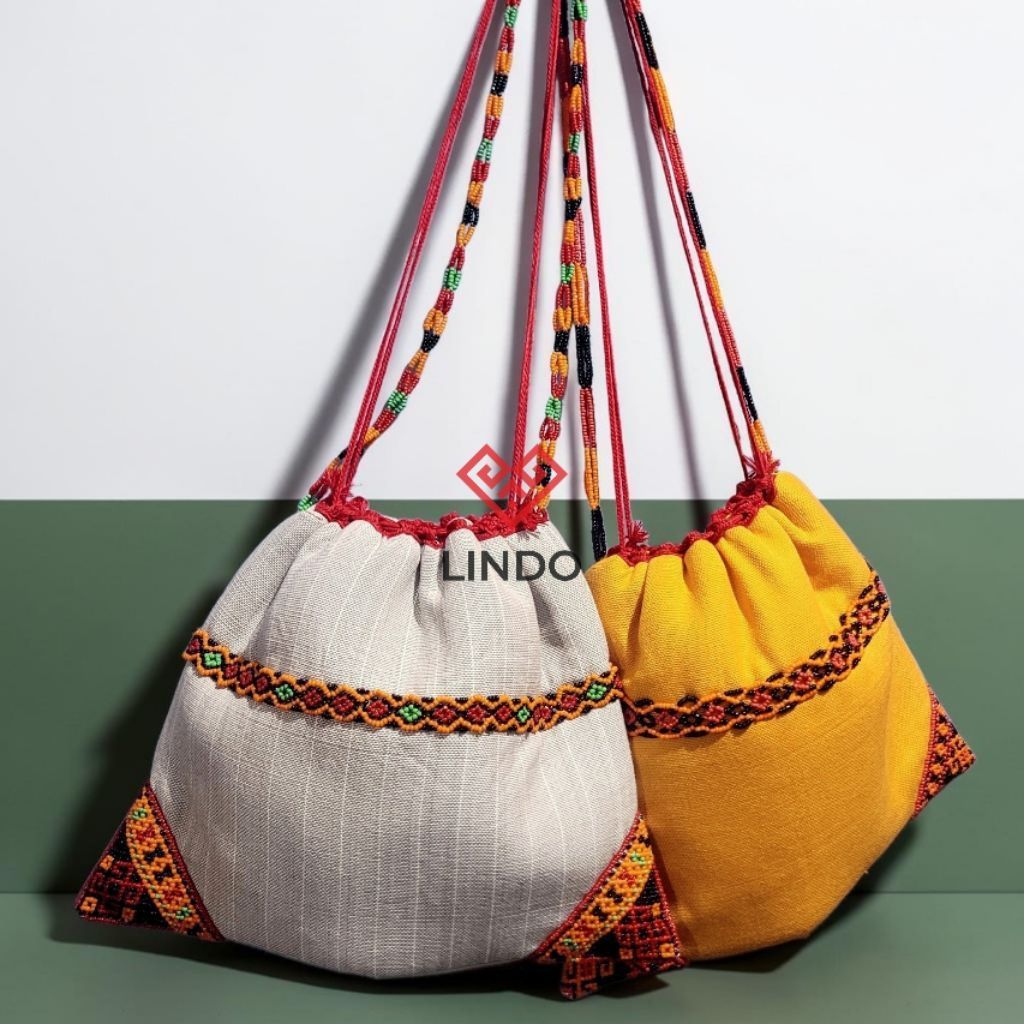 Sepu'/Tas Bahu Tenun Motif Pondan (Goni) Manik Toraja (Kode: DB1033010)