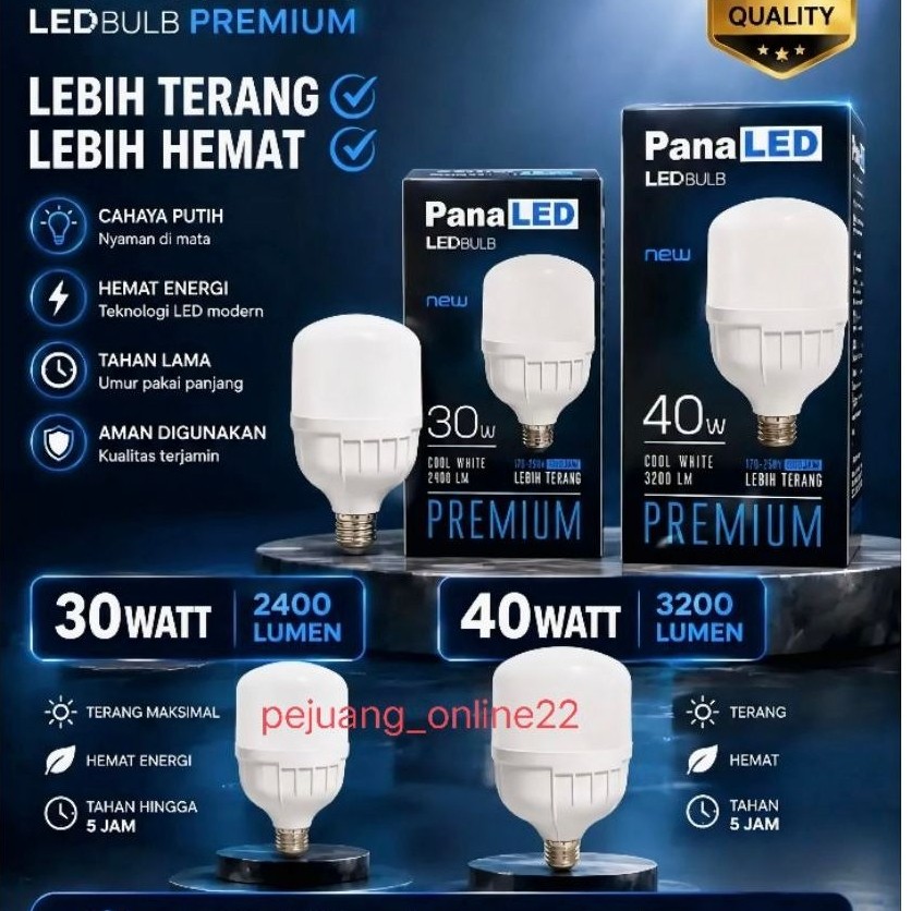 Panaled Lampu LED 50 Watt Putih Murah & Terang By Luby