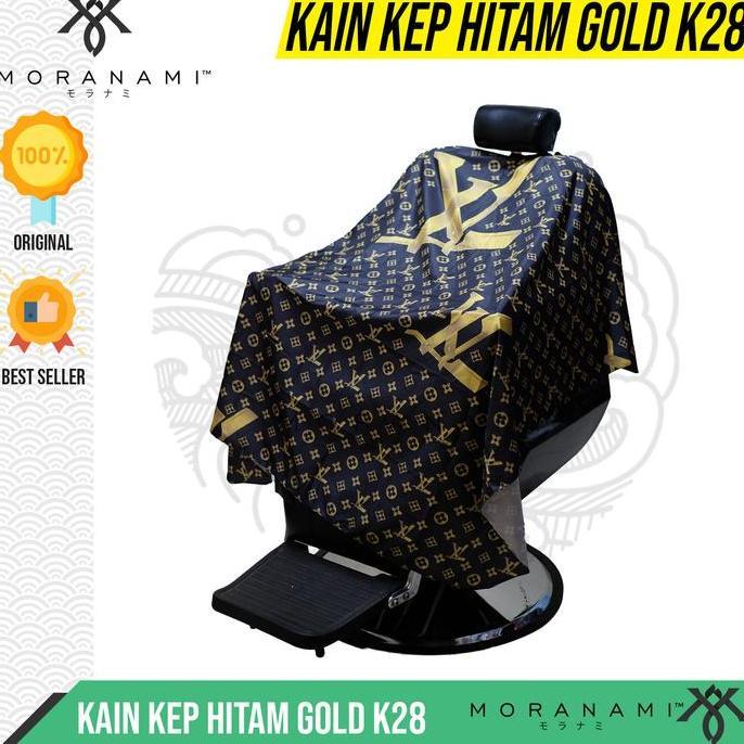 Kain Kep Kip Kain Cukur Rambut Potong Rambut Salon Barber Black Gold K28