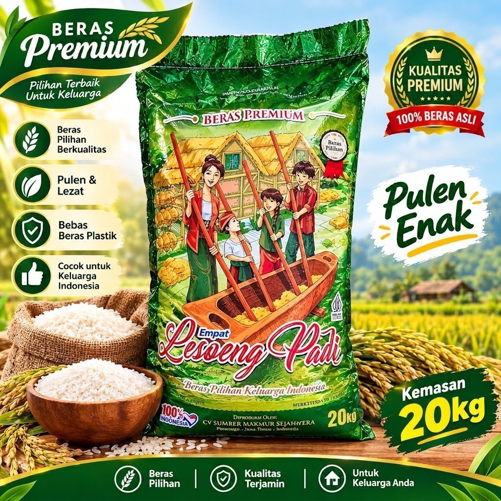 BERAS LESOENG PADI / LESUNG PADI 20KG, 5KG, 10KG