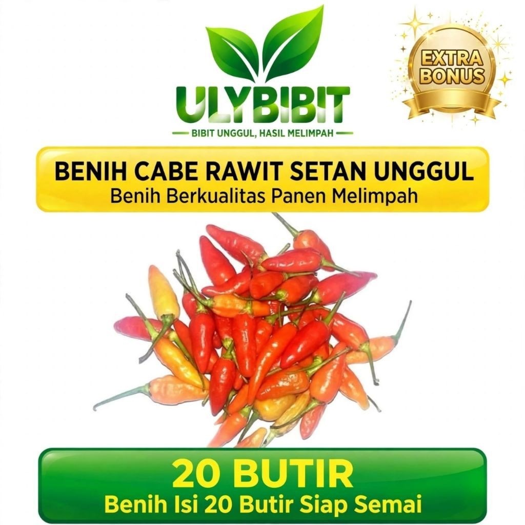20 Butir> Benih Biji Cabe Rawit Setan> Cabe Rawit Setan >Bonus Benih