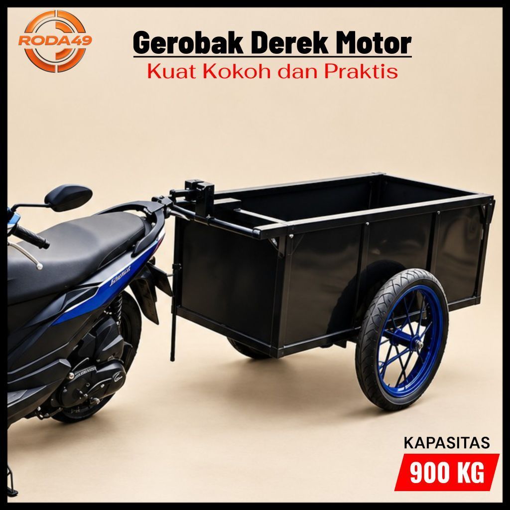Gerobak Derek Motor Kontainer / Gerobak barang kapasitas 900kg