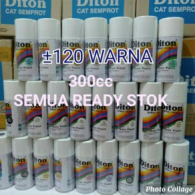 MINIM-1 A.Pilok Pilox Cat Semprot Diton 300cc black doff 884 clear 8540 putih 840 biru hitam 839 mer