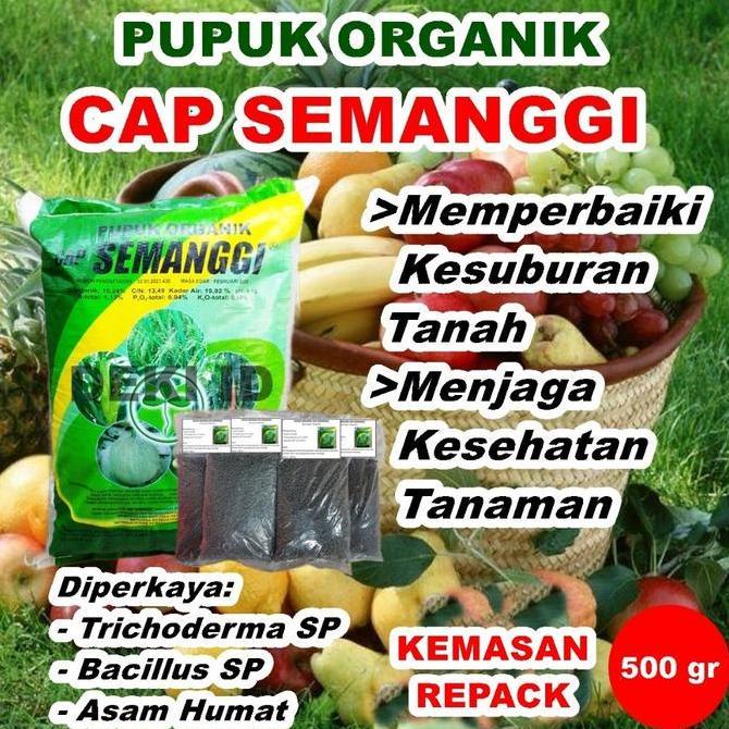 PUPUK ORGANIK CAP SEMANGGI 500 GR REPACK PLUS TRICODERMA BACILLUS SP ASAM HUMAT TANAH TANAMAN