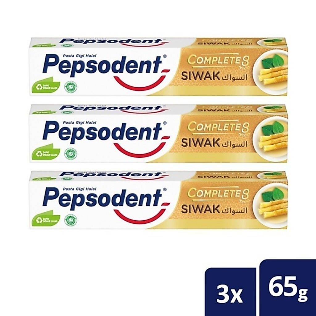 PEPSODENT Pasta Gigi Siwak Anticavity Fresh Halal 65g x3 Membantu Mengurangi Plak
