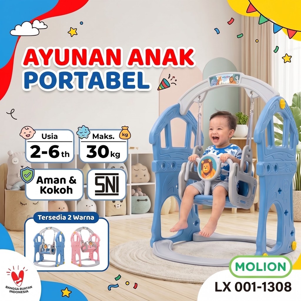 SNI Ayunan Anak Ayonan Mainan Ayun Swing Playround Anak Bayi Balita HDPE Berstandar 001-M1308