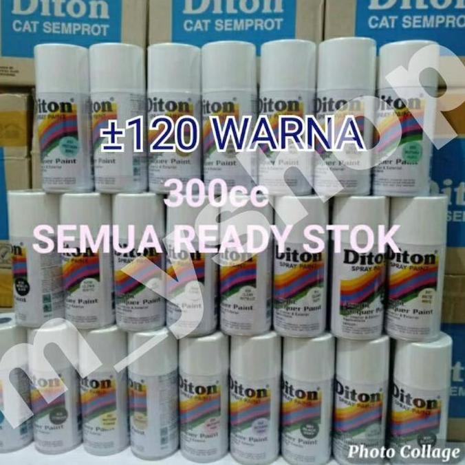 Onderdil- Minim-1 A.Pilok Pilox Cat Semprot Diton 300Cc Black Doff 884 Clear 8540 Putih 840 Biru Hit