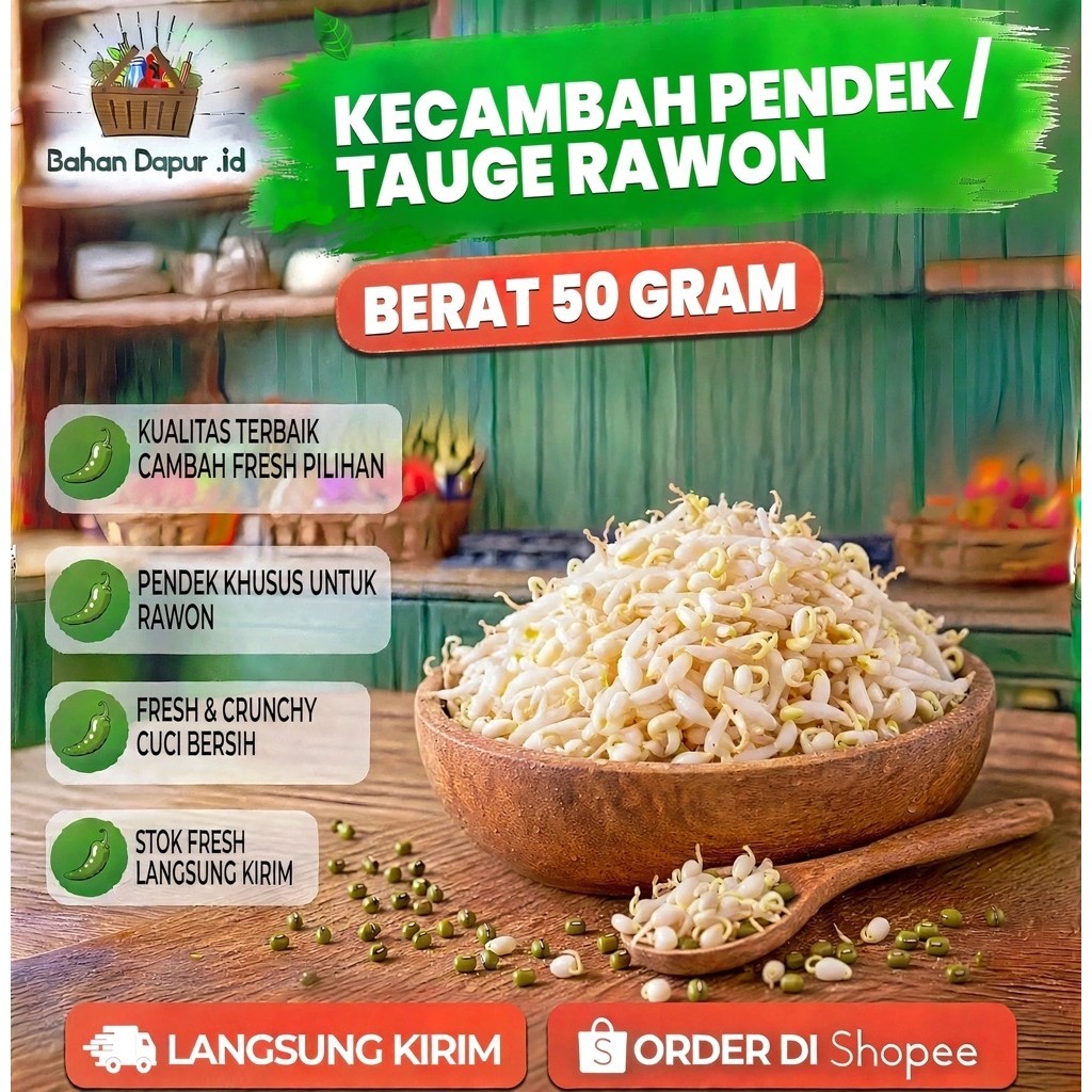 TAUGE RAWON / KECAMBAH KECIL | 50 GRAM | Bahan Dapur id