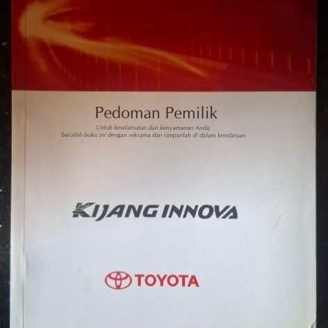 Buku Manual ( Manual book ) Toyota Kijang Innova 2012/2013
