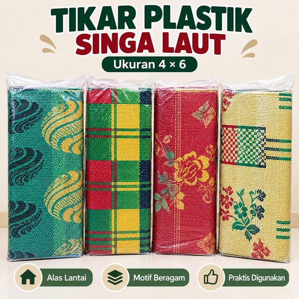 TIKAR PLASTIK 4x6 / SINGA LAUT / SINGA LAUT 4x6 / KARPET SINGA LAUT / ALAS LANTAI / SINGA LAUT MURAH