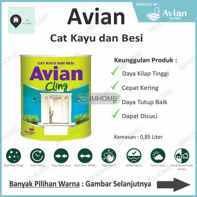 Building- Avian Cling Cat Kayu Dan Besi 1Kg Hitam/Putih, Kilap, Doff/Matte