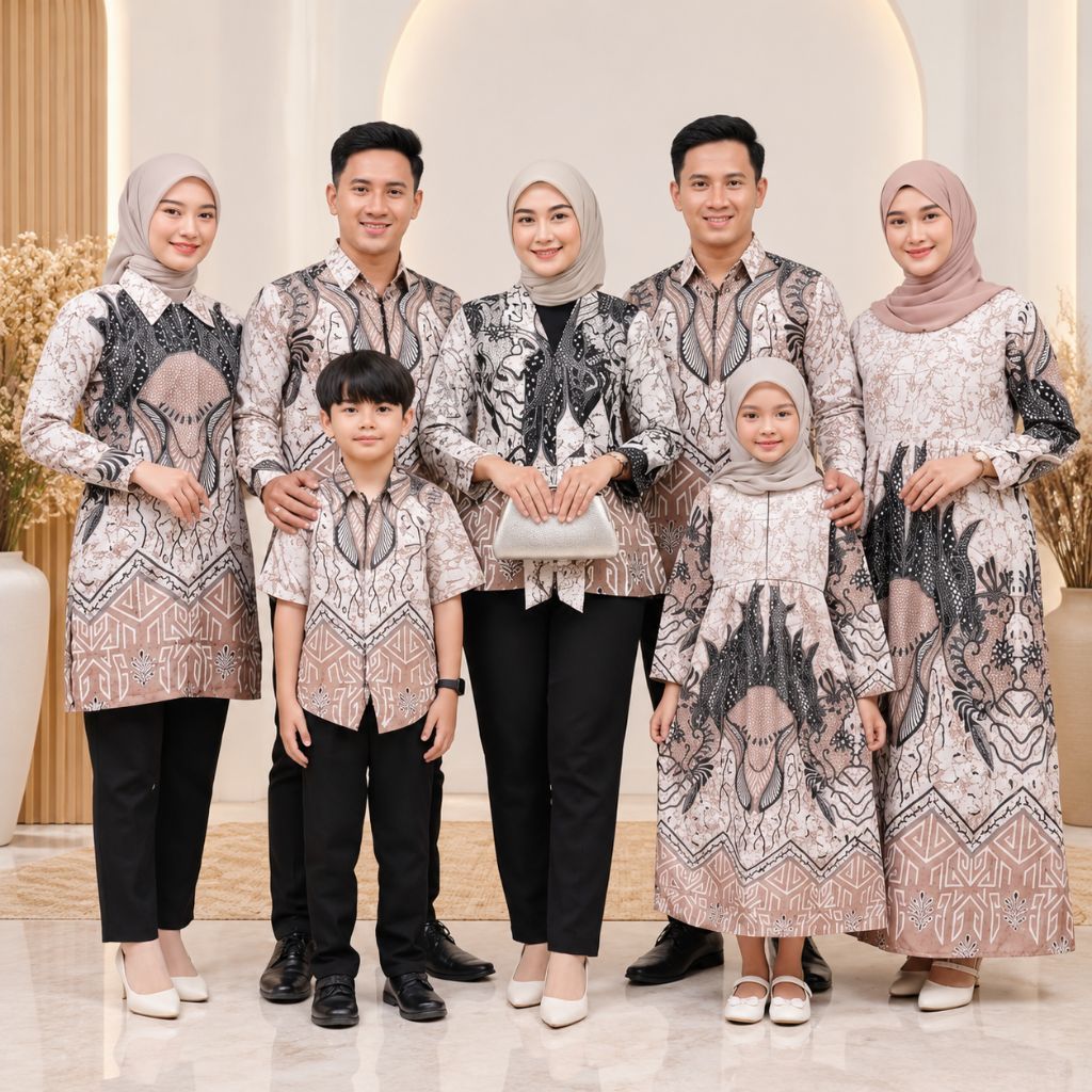 Batik Clasik || BATIK KELUARGA TERBARU 2025 || BATIK COUPLE LEBARAN || GAMIS BATIK SARIMBIT KEMEJA