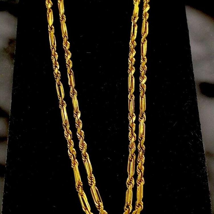Kalung Emas HWT 375 9K panjang 58cm model figaro