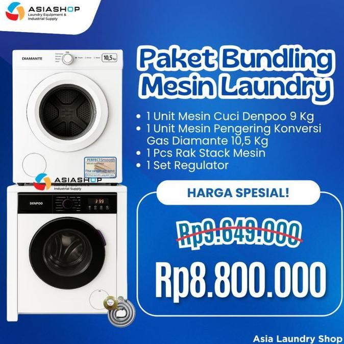 Terlaris Paket Mesin Laundry Spesial Promo Murah Meriah Mesin Cuci Diamante Mesin Pengering Diamante