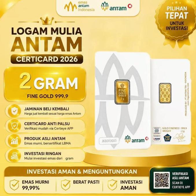 Terlaris Emas Antam 2 Gram Emas Logam Mulia Antam 2 Gram Lm Antam 2 Gram Logam Mulia 2Gram - 2026