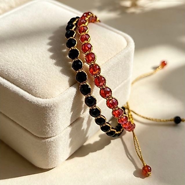 Gelang kristal kekinian ukuran 4mm 1pcs