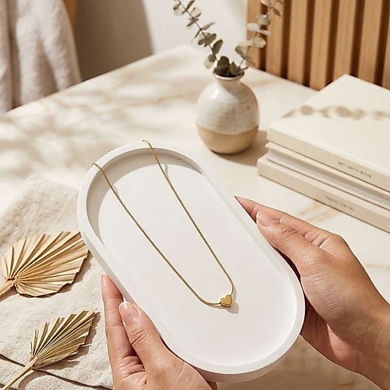 Kalung Titanium Gold Love Kecil