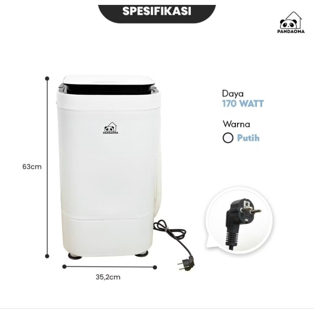 Pandaoma Mesin Cuci Mini /Atro Mesin Cuci Sepatu / Mesin Cuci Portable Kapasitas 4,5kg