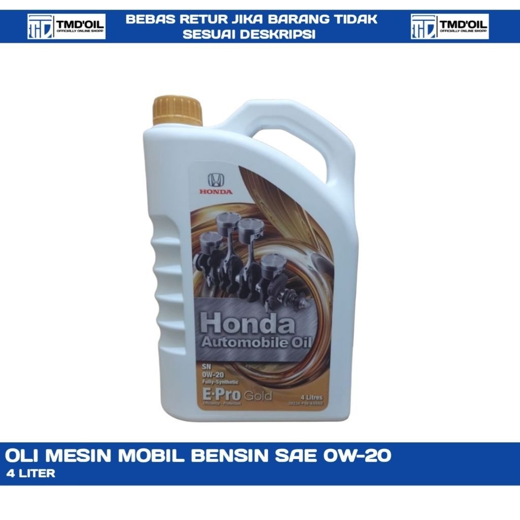 OLI HONDA E-PRO GOLD 0W-20 (4LITER) OLI MOBIL ORIGINAL