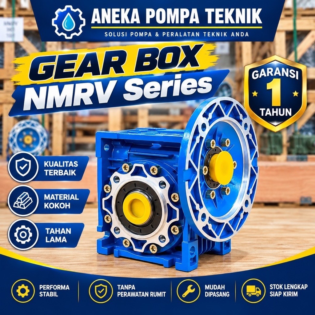 GEAR BOX NMRV-063 RASIO 7.5/100 YUEMA/ WORM GEAR NMRV-063