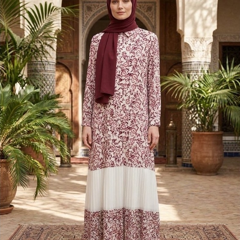 DRESS PLISKET BUNGA