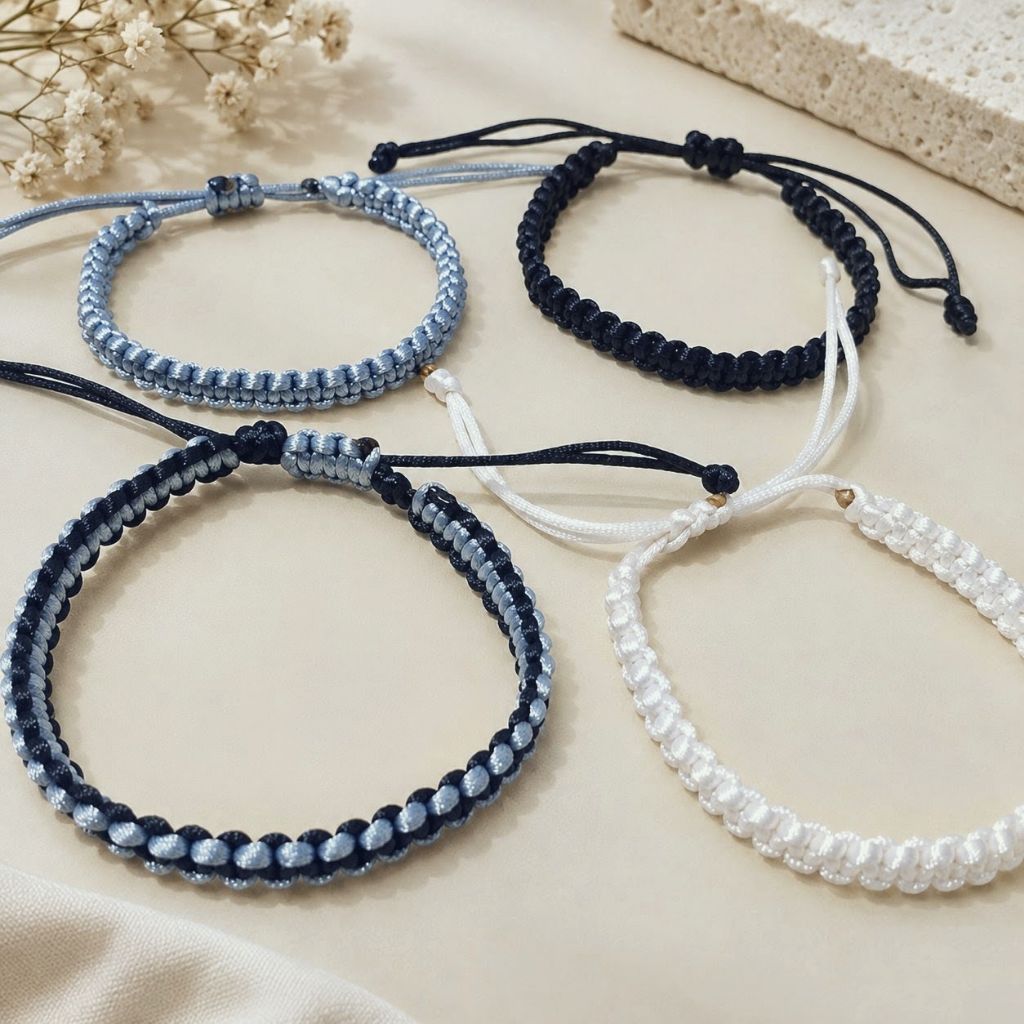 Gelang tali satin/gelang serut satin