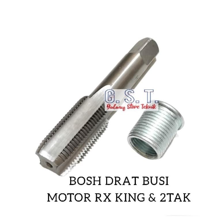 Tap Set Bosh Drat Sok Drat Busi Motor RX king 2tak aSt