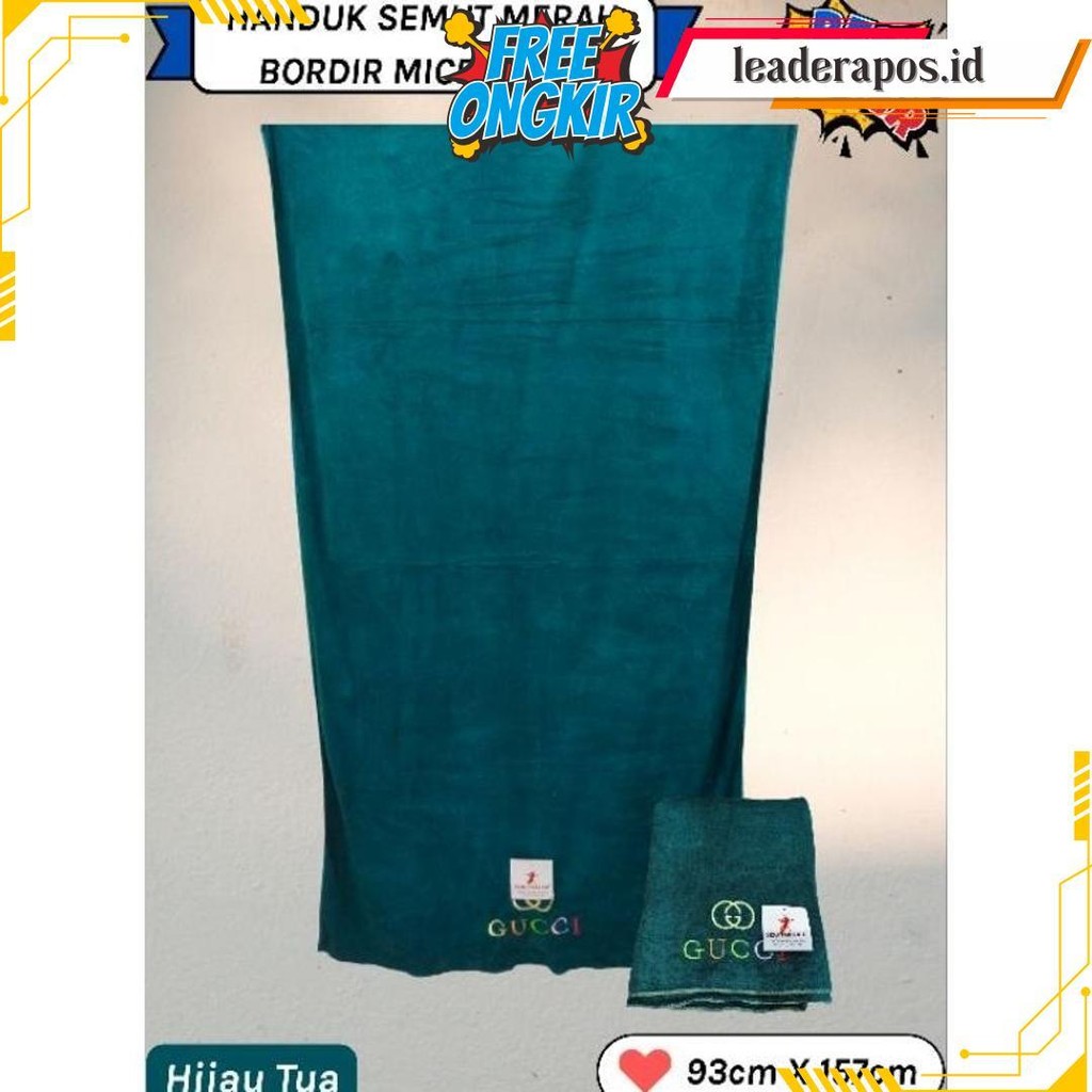 Handuk Mandi Jumbo Bordir Gucci Merk Semut Merah Original Produk