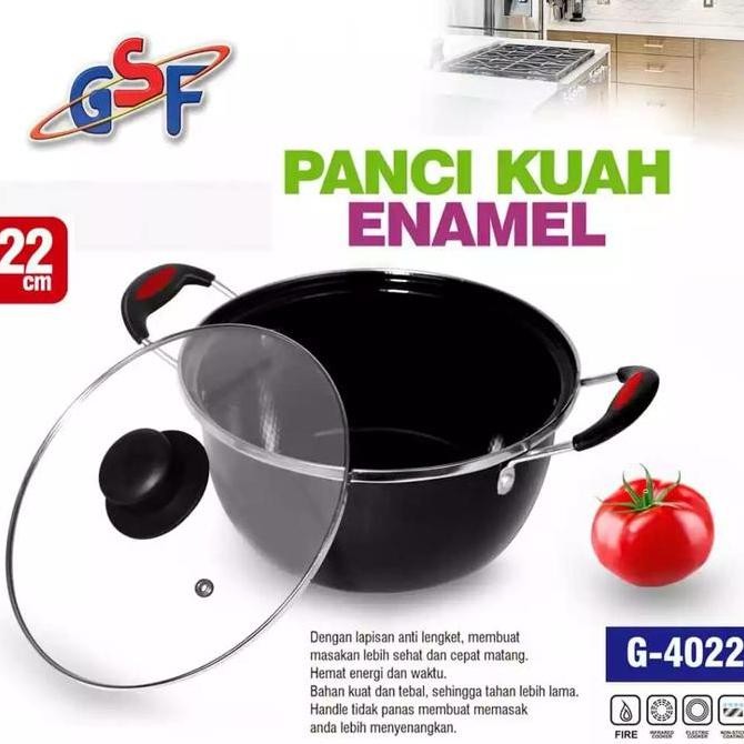 panci kuah enamel 22cm