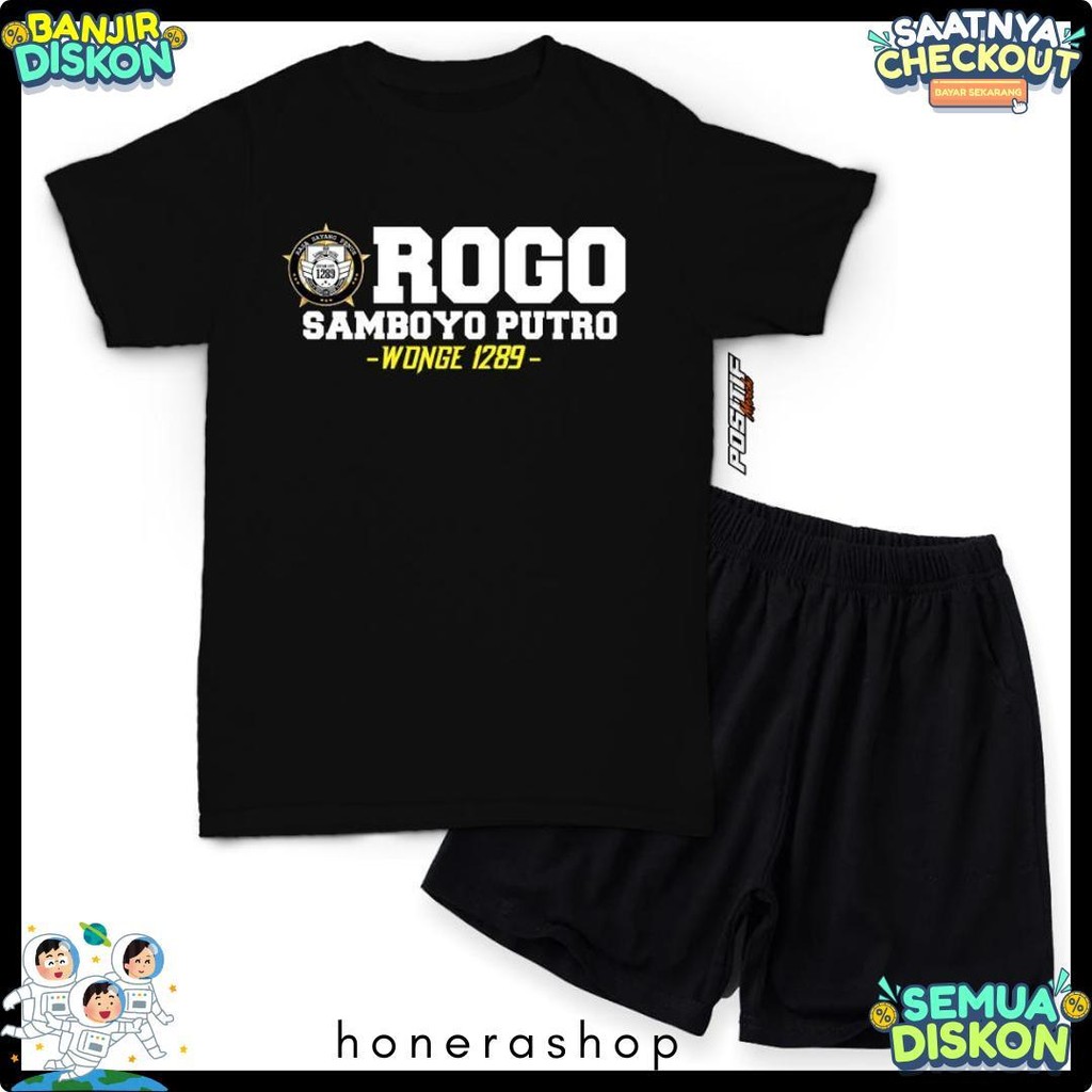 Cod Baju Kaos Setelan Anak Rogo Samboyo Putro Jaranan Bantengan