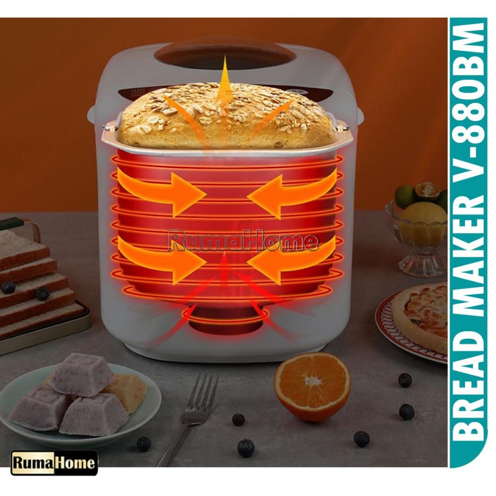 Alat Pembuat Roti Sekali Sentuh V-880Bm Bread Maker Multifungsi Garansi 24 Bulan. Terbaru