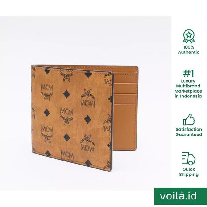 Voilaid Mcm Visetos Original Bi-Fold Wallet Cognac - Mxsaavi04Co001