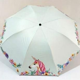 Promo Xtra Payung Nagoya Nf 429 (Lipat) Motif Unicorn & Flower (Bagian Dalam Hitam) 2Er-54