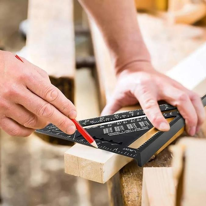 

Penggaris Siku Segitiga Mistar Ruler Aluminium Speed Square Allshop