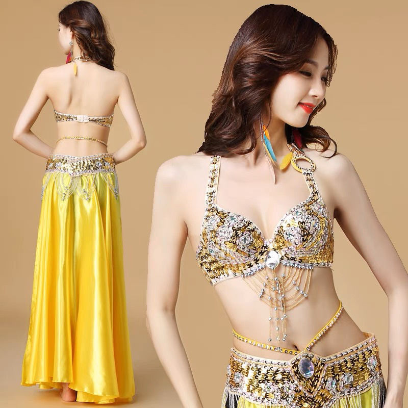 High-end Belly Dance Costume Indian Set for Women Performance Outfit Bra Dance Dress New Sexy Perfor