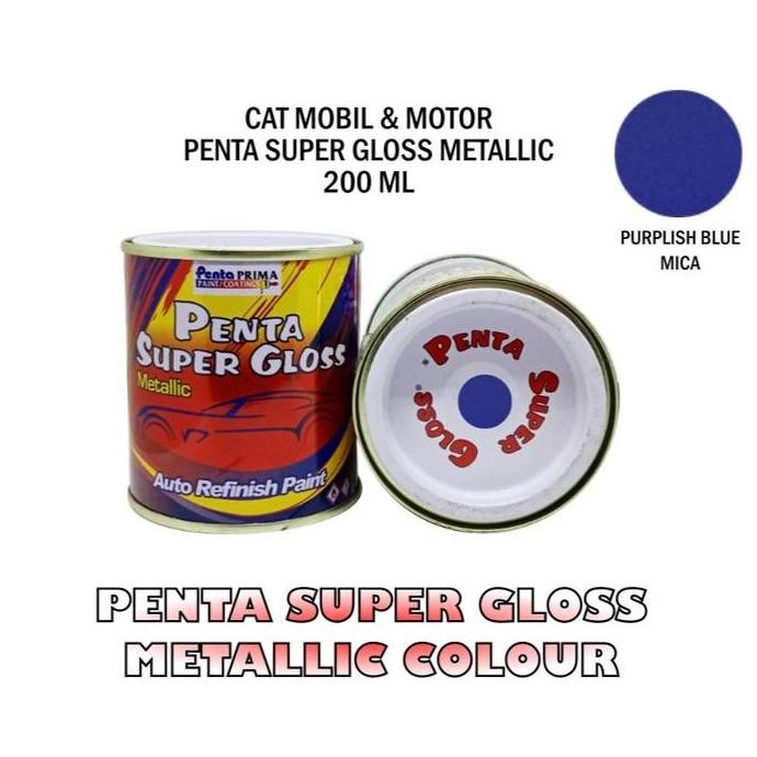 *****] CAT PENTA PURPLISH BLUE MICA 95196 200 gram - cat penta biru - cat motor biru - cat penta sup
