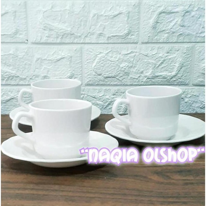 SATU SET CANGKIR KOPI MELAMIN ISI 6PCS CANGKIR & 6PCS PIRING TATAKAN MELAMIN HARGA GROSIR CS