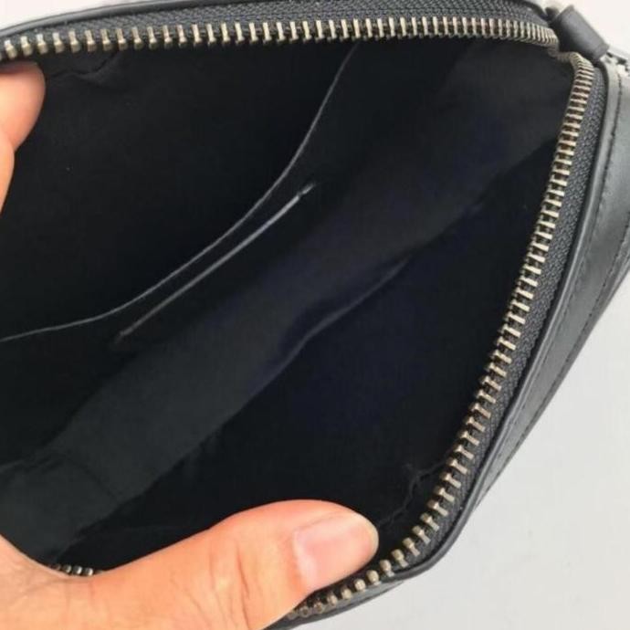 Tas Co F50713 Graham Black Crossbody Sling Bag Signature Embossed