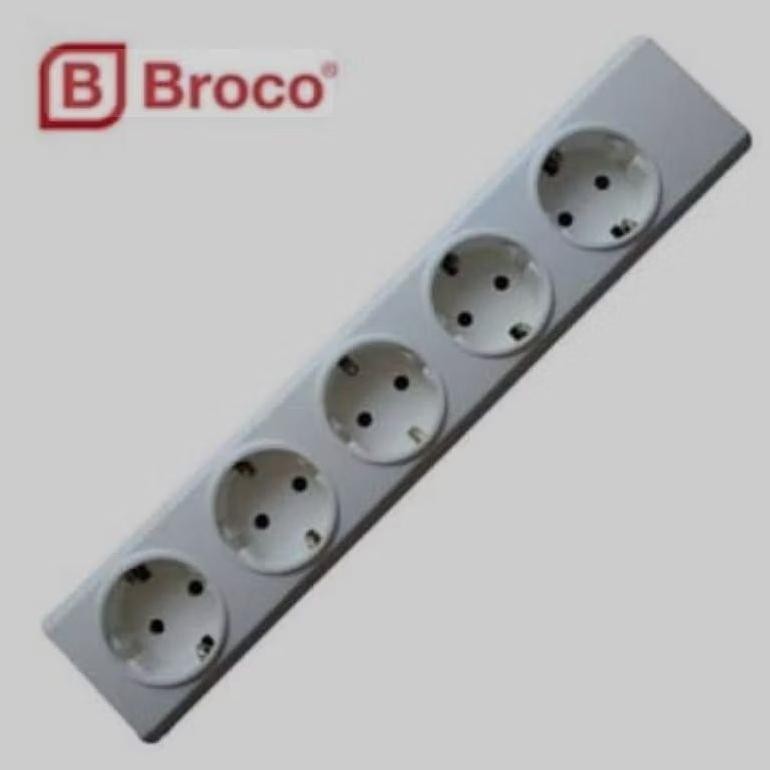 Stop Arde BROCO 5 Lubang Series 15350 N Terminal Colokan Listrik 5 Lubang Orinal BROCO