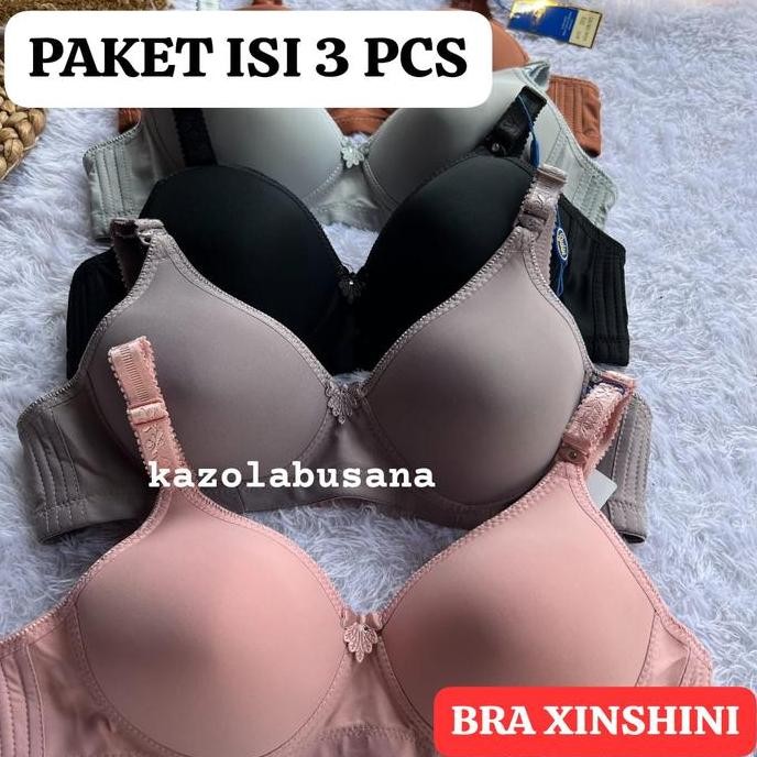 (3 PCS) BRA IMPORT KAIT 3 BRA XINSHINI CUP B CUCI GUDANG XINSHINI