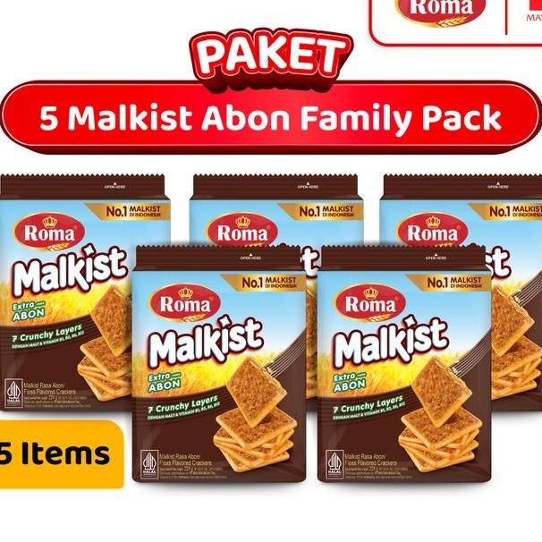 

Paket 5 Roma Malkist Abon Family Pa