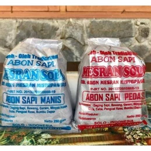 

Abon Sapi Mesran Solo Manis Pedas 250G