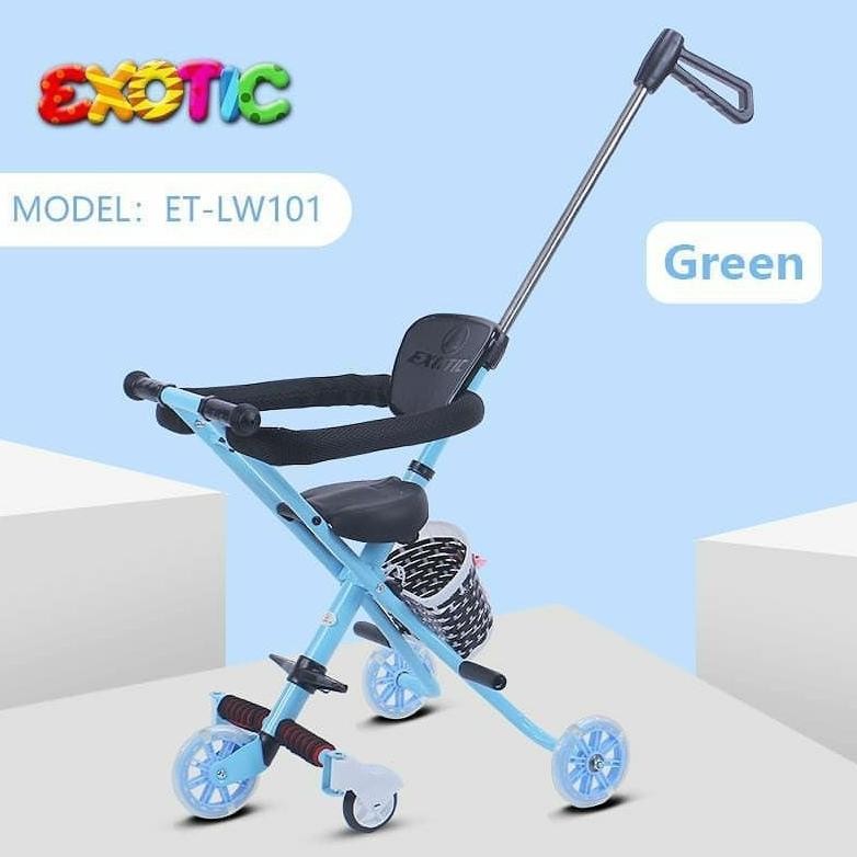 Berkualitas Sepeda Sepedah Speda Dorongan Kereta Anak Bayi Roda 3 Tiga Tricycle Exotic Lw 101 Murah 