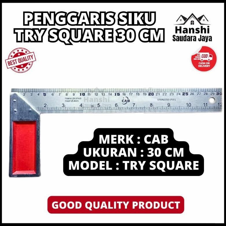 

Promo Penggaris Siku Tukang 30 Cm Stainless Pasekon Penggaris Try Square Cab Kekinian