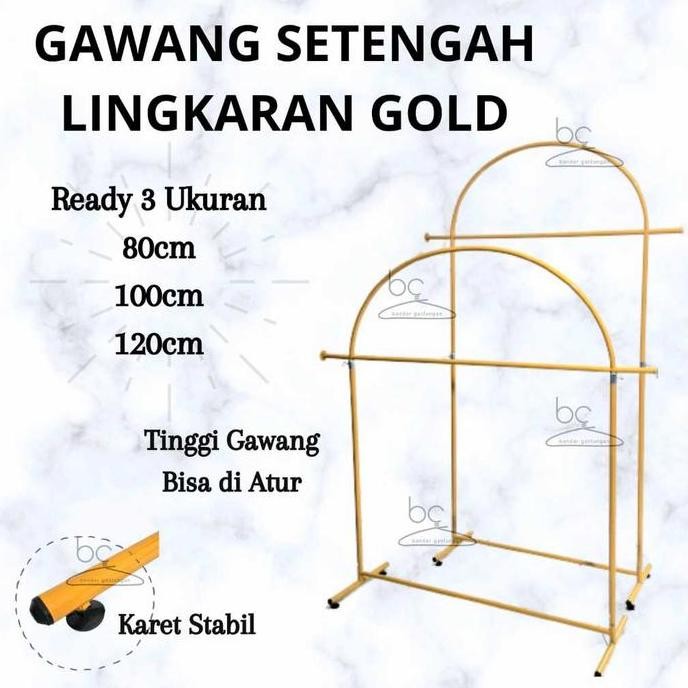 ready Gawang Baju Gold  / Emas Standing Rak Baju Gantungan Baju Besi-BH murah