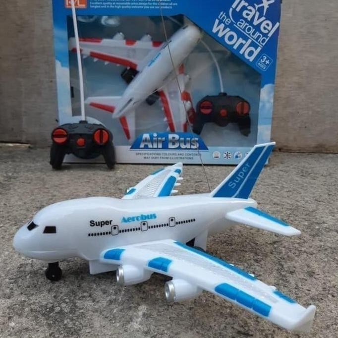 KADO MAINAN ANAK COWO RC PESAWAT TERBANG AIR BUS -REMOTCONTROL PESAWAT