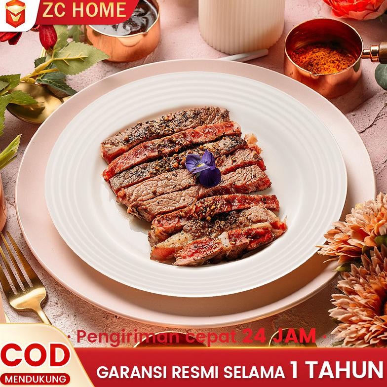 (Terbaru) ZC Piring Plastik/Piring Makan Plastik/Piring Plastik Putih Susu (Terlaris)