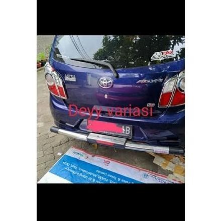 pengaman bumper belakang agya/ayla 2013-2022 besi stainless