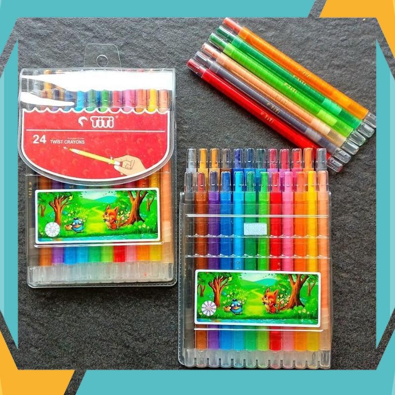 

Cuci Gudang Crayon Putar Twist Crayon Titi 24 Warna ( Set ) [ Original ] KEP-83