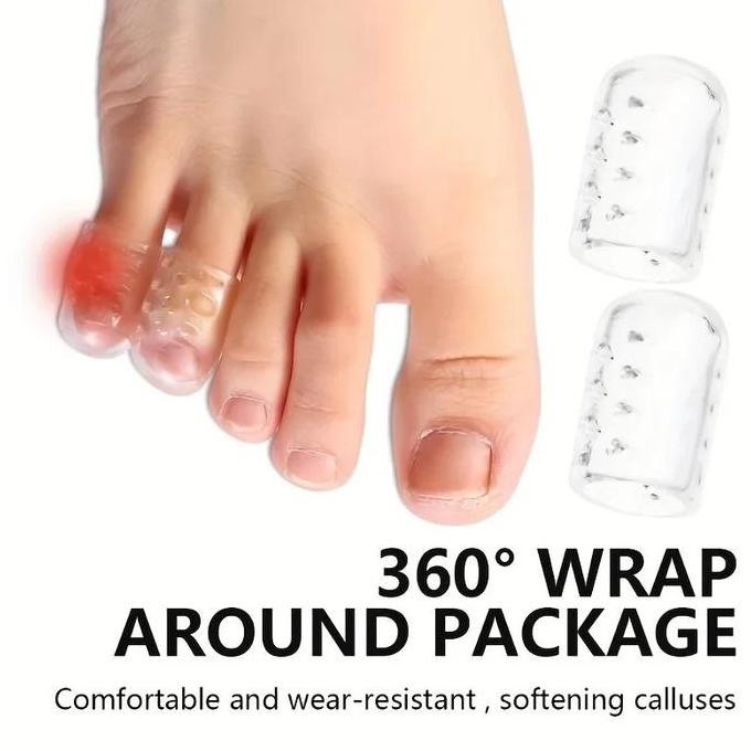 New Isi 20 Pelindung Jari Kaki Silikon Pengaman Jari Kaki Pelindung Kelingking Kaki Lecet Toe Protec